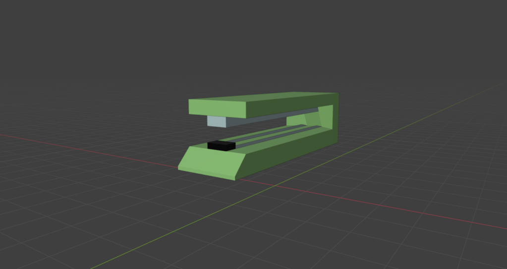 【成長記録１３】blenderでホッチキスを作成してみた。